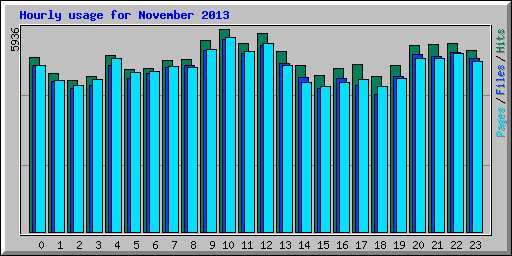 Hourly usage for November 2013