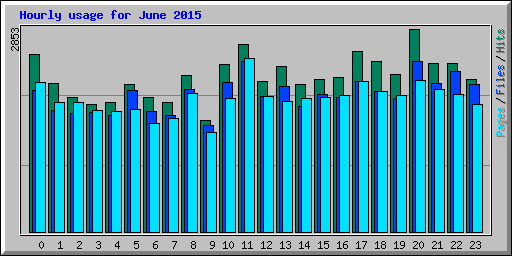 Hourly usage for June 2015