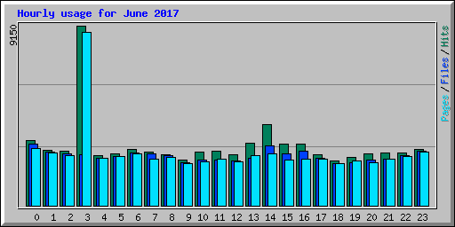 Hourly usage for June 2017