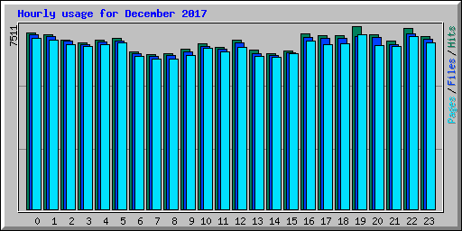 Hourly usage for December 2017