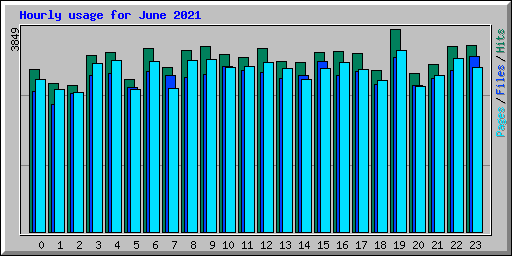Hourly usage for June 2021