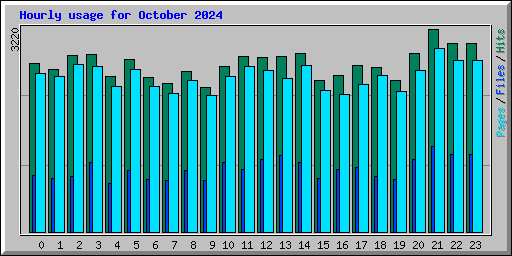 Hourly usage for October 2024