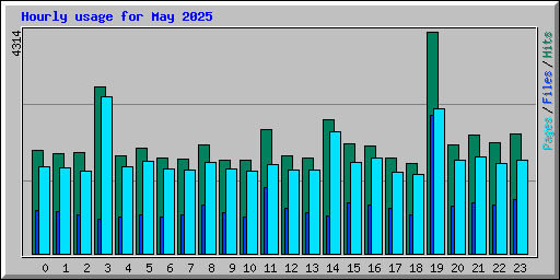 Hourly usage for May 2025