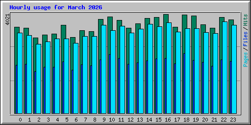 Hourly usage for March 2026